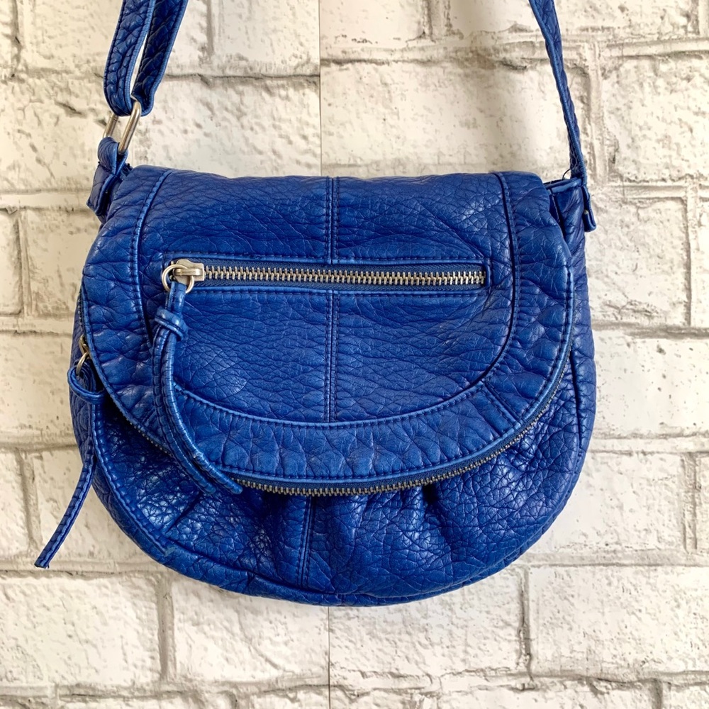 AEROPOSTALE Blue Faux Leather Crossbody Bag